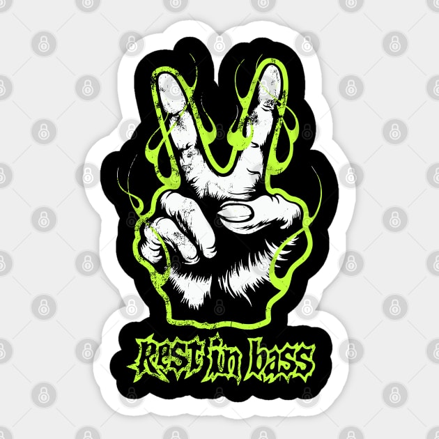Rest In Bass Shirt Men Women Rest In Bass Che Album Cover Art Merch Sticker by celestial_artworks